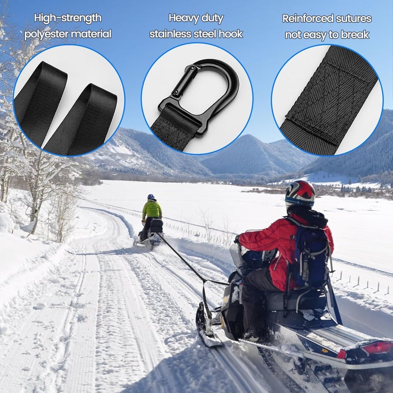 Botepon Snowmobile Tow Strap with Hook, 19ft Tow Rope, Quick Hook Up for Sled, Skidoo, ATV, Emergency Kit Accessory - Image 4